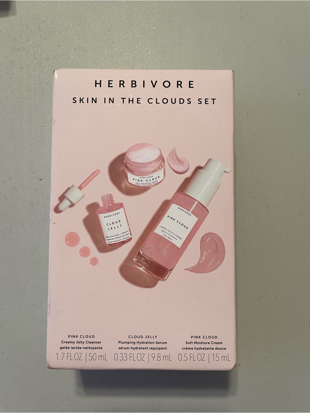 Pink Cloud Skin In The Clouds Set – Hydrating Skincare Trio (Pink)